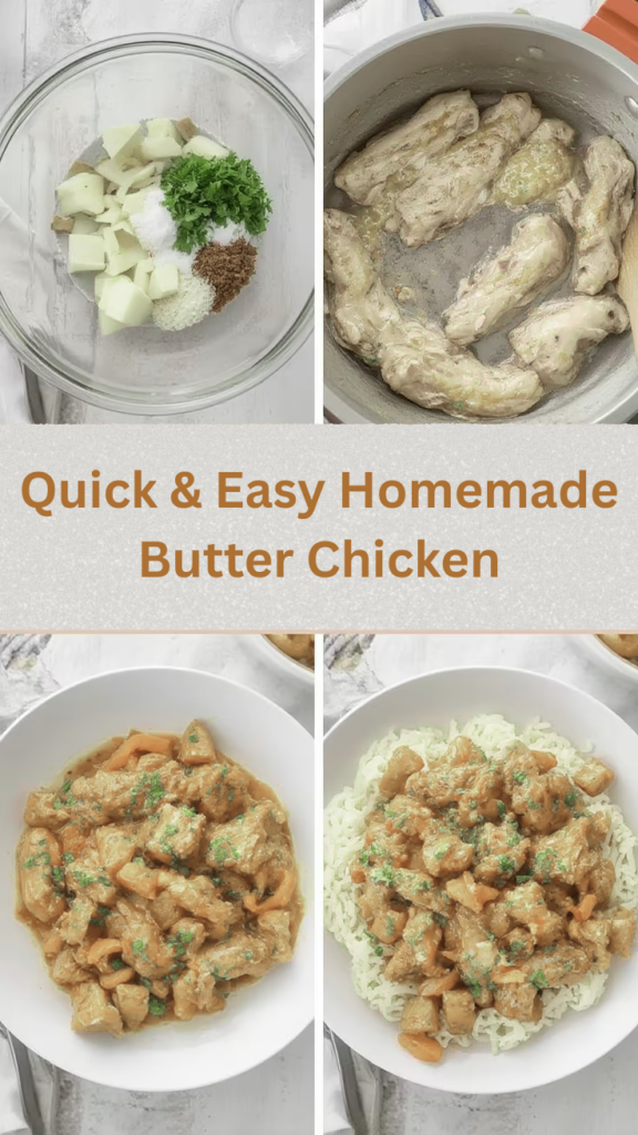 Quick & Easy Homemade Butter Chicken steps
