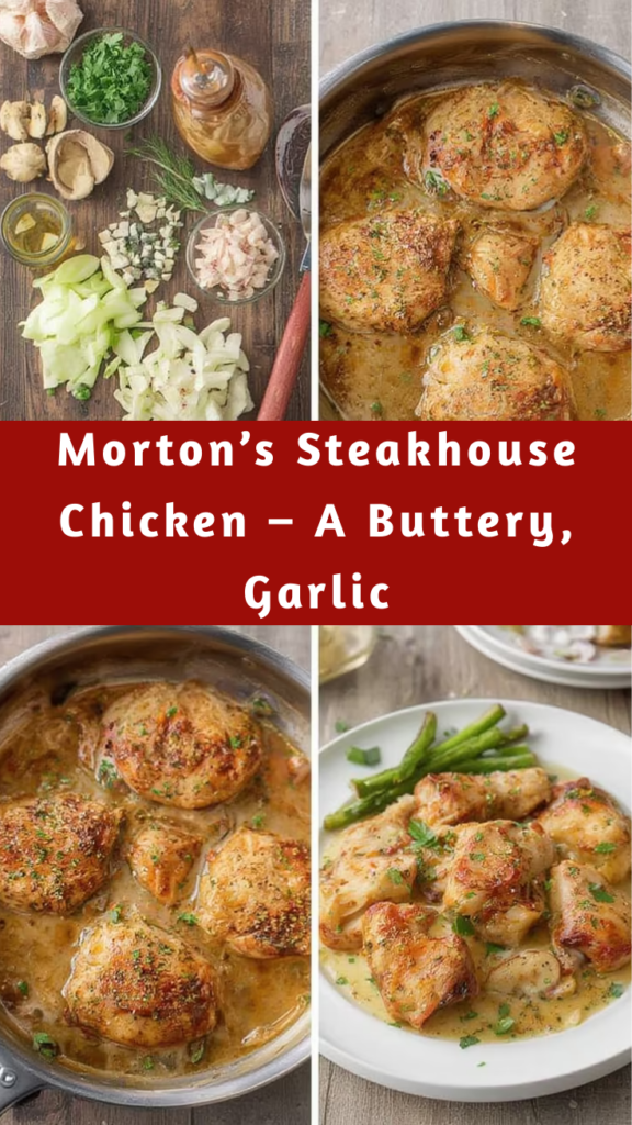 Morton’s Steakhouse Chicken – A Buttery, Garlic steps