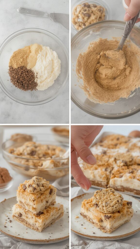 Sugar Cookie Cheesecake – Creamy Layers & Cookie Dough Bites steps