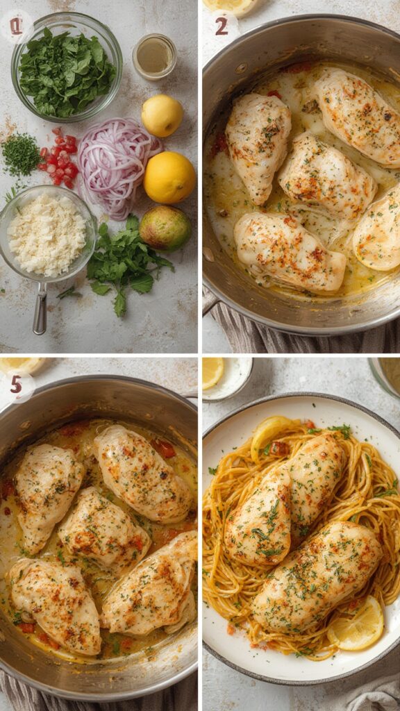 Lemon Chicken Romano steps