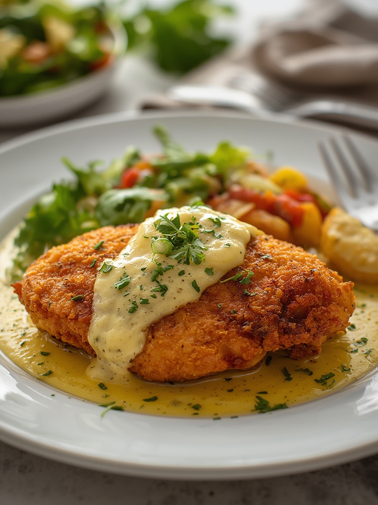 Crispy Italian Chicken Christopher with Garlic Butter Sauce