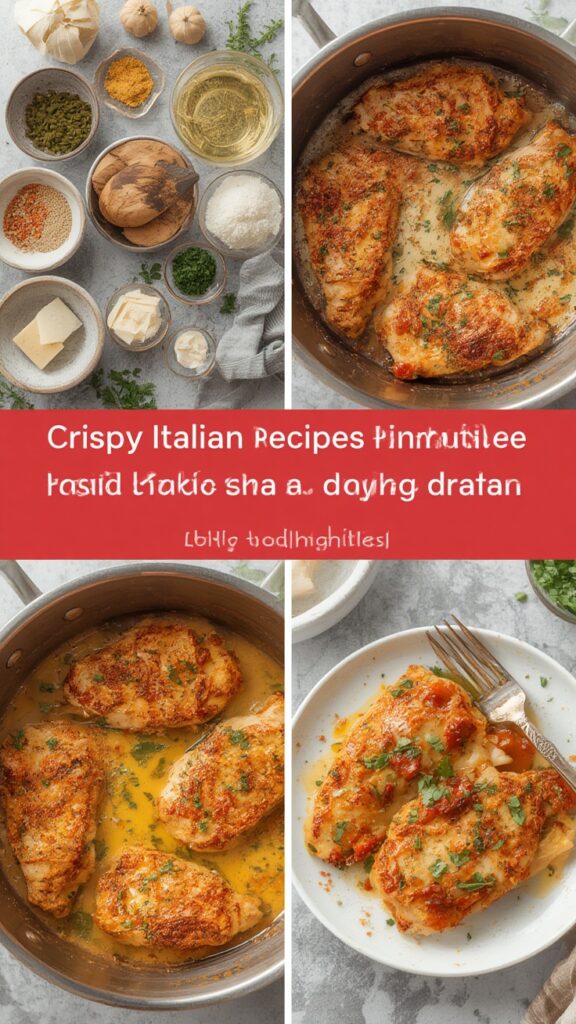 Crispy Italian Chicken Christopher with Garlic Butter Sauce steps