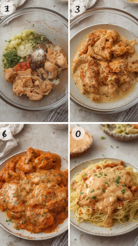 Spicy Chicken Sandwich with Creamy Homemade Sauce steps