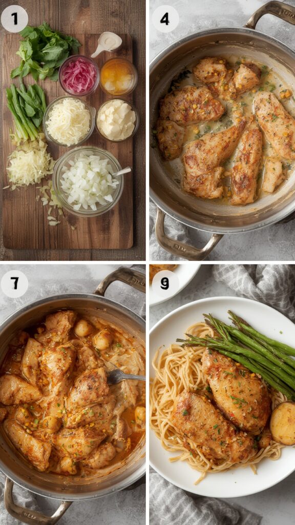 Cheesecake Factory Chicken Riesling steps