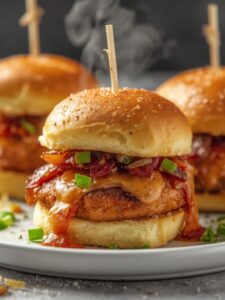Bacon Ranch BBQ Chicken Sliders