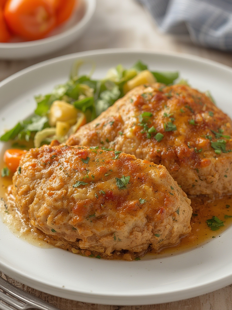 Garlic Parmesan Chicken Meatloaves
