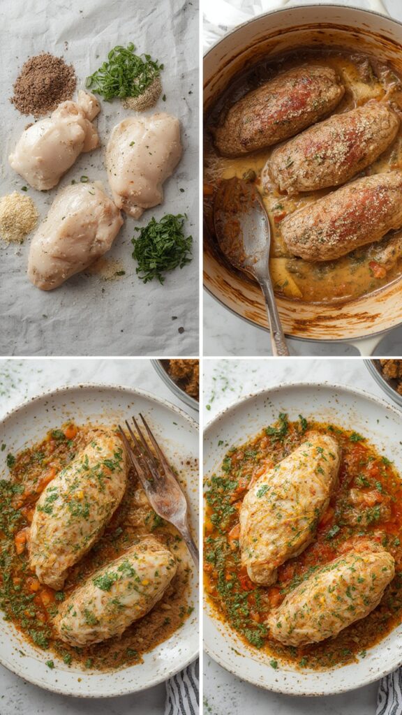 Garlic Parmesan Chicken Meatloaves steps